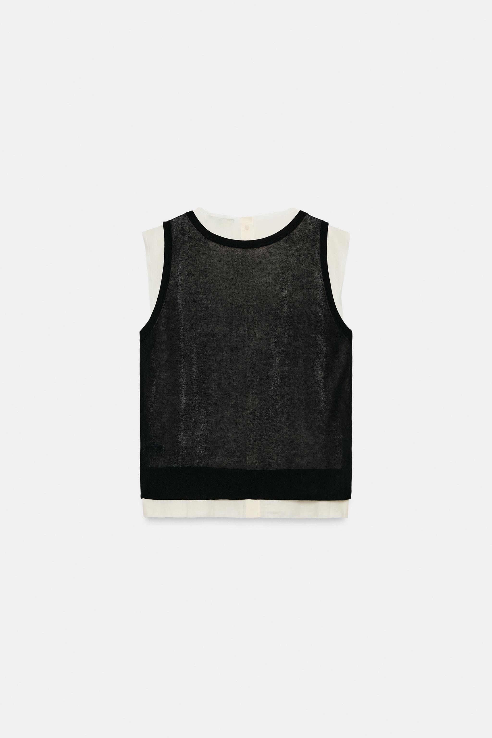 COMBINATION KNIT TOP